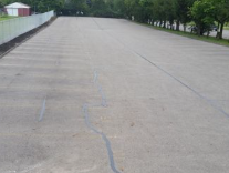 Damaged asphalt driveway