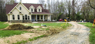 Damaged asphalt driveway