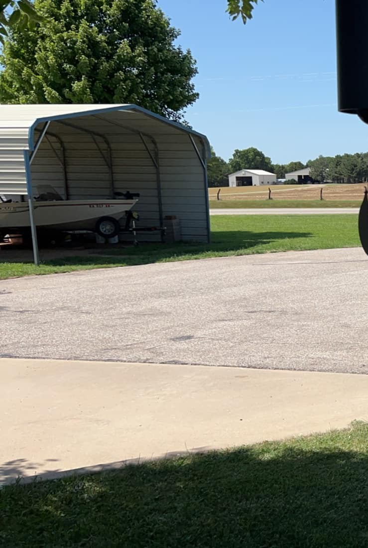 Damaged asphalt driveway